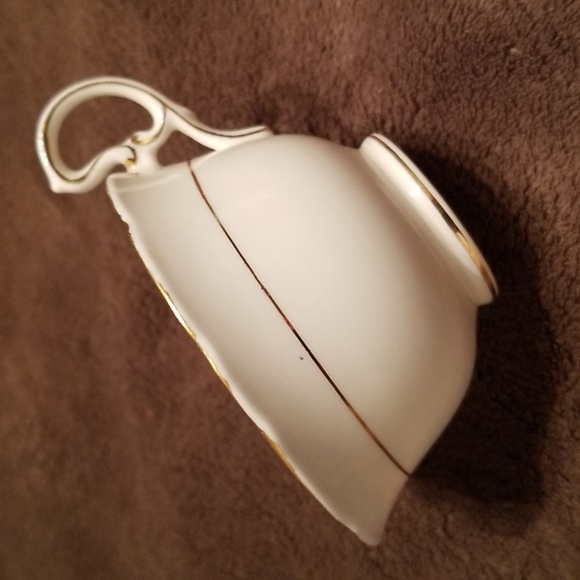 Vintage Aynsley Teacup & Saucer Set Bone China A4191 / White, blue, floral - Picture 15 of 17